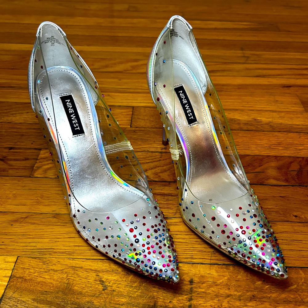 Nine West Franca Iridescent Party Heels Women’s 8